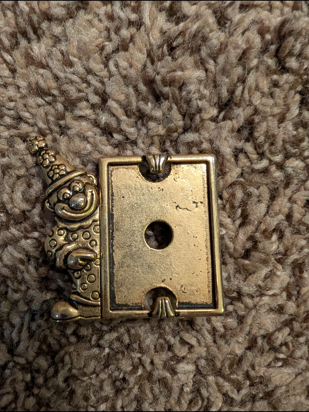 Brass Clown Mini Picture Frame